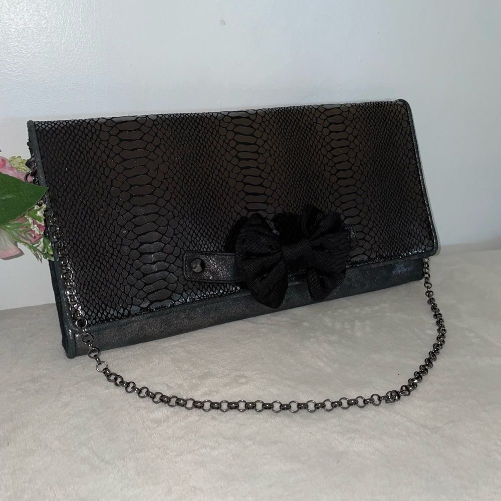 Betsey Johnson Crossbody Bag / Clutch Black Large - Picture 3 of 11